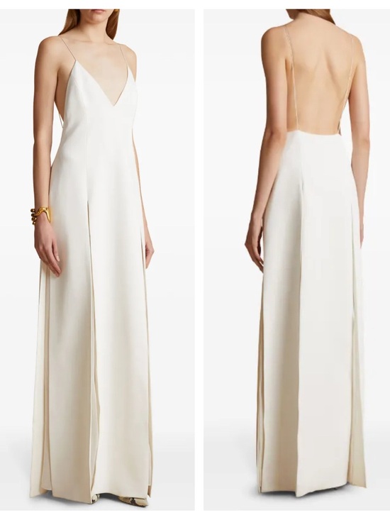 KHAITE Dresses & Skirts - KHAITE Nonya Open Back Maxi Dress in White